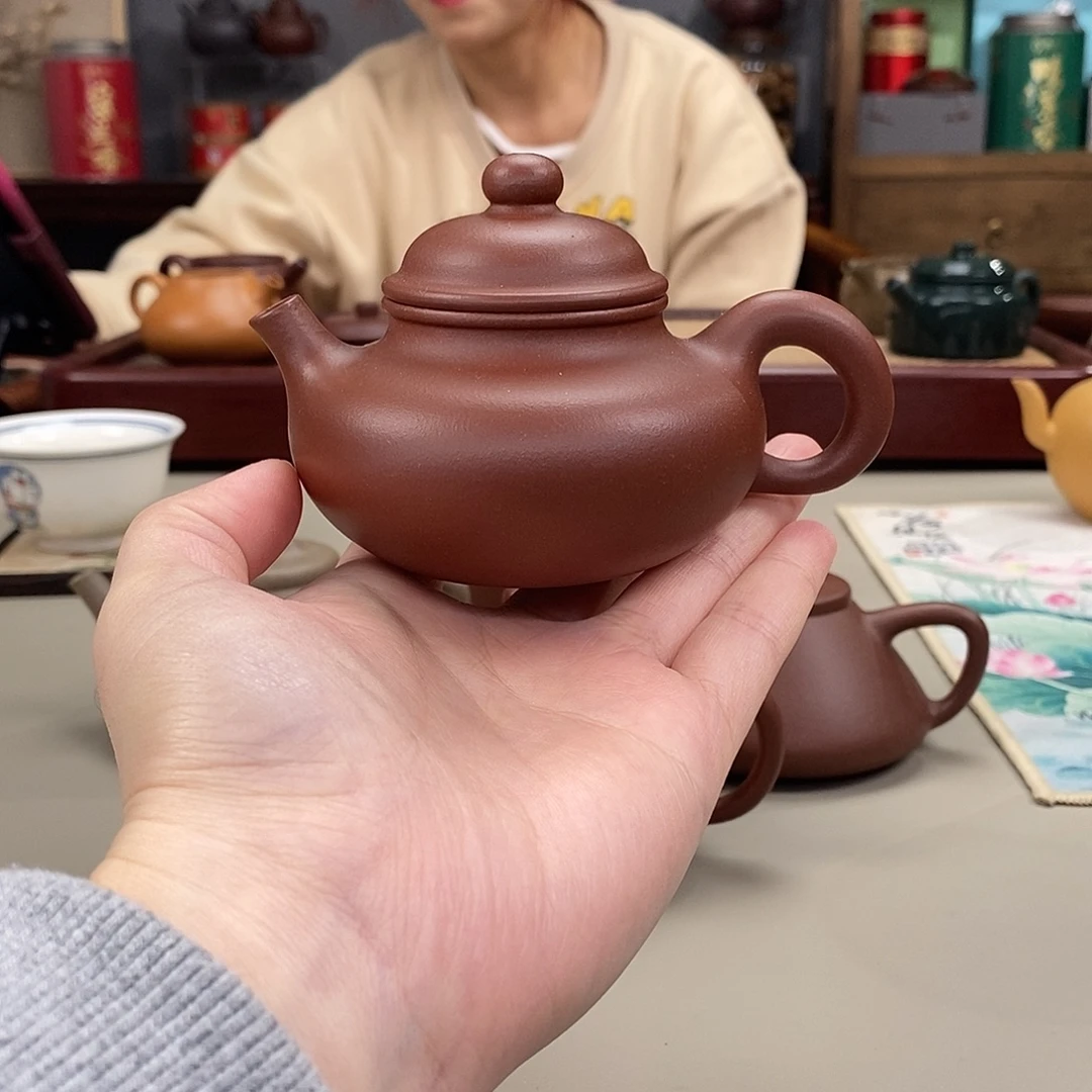 紫砂茶壶黄龙源底槽清容天半手150cc