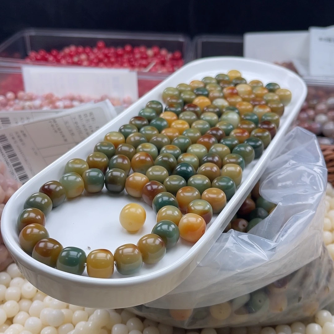 白玉菩提吊坠wq14mm/20颗茉莉儿桶珠