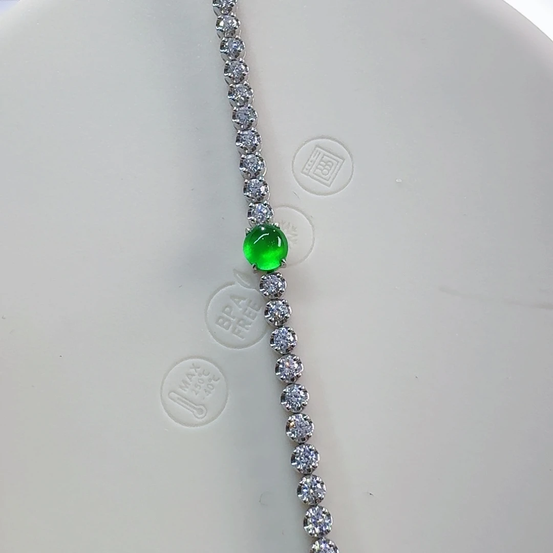 翡翠颈饰18K金镶嵌手链