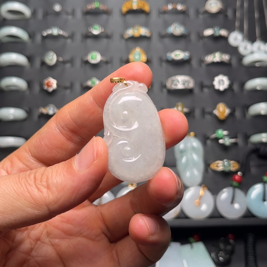 翡翠戒指银S925镶嵌