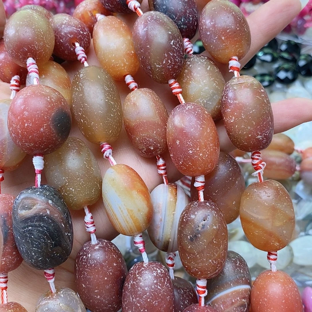 玛瑙/玉髓未镶嵌珠宝半成品磨砂玛瑙一条
