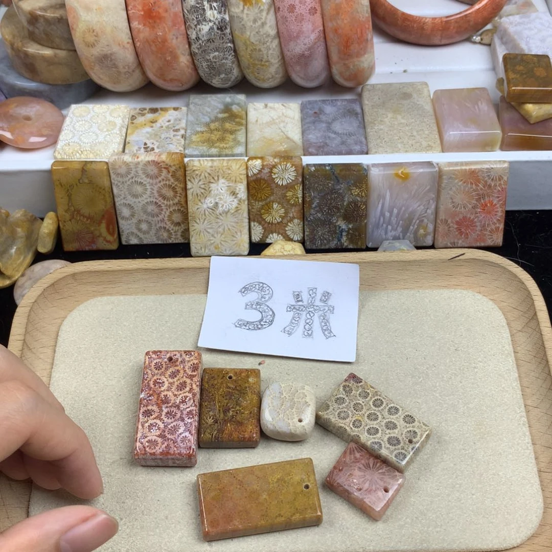 嘟****硅化珊瑚（珊瑚玉）未镶嵌颈饰
