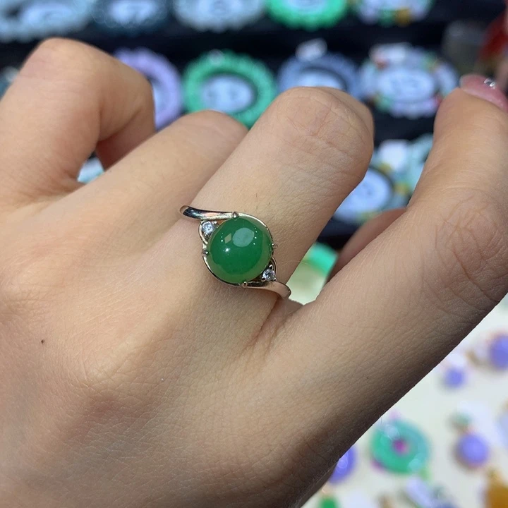 银S925镶嵌手链翡翠翡翠