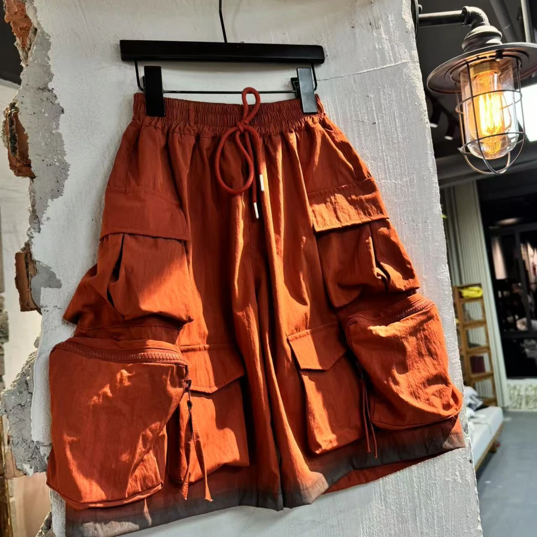 吾2025【Y】3月27日 儿童男童女童橙色大口袋短裤3045-
