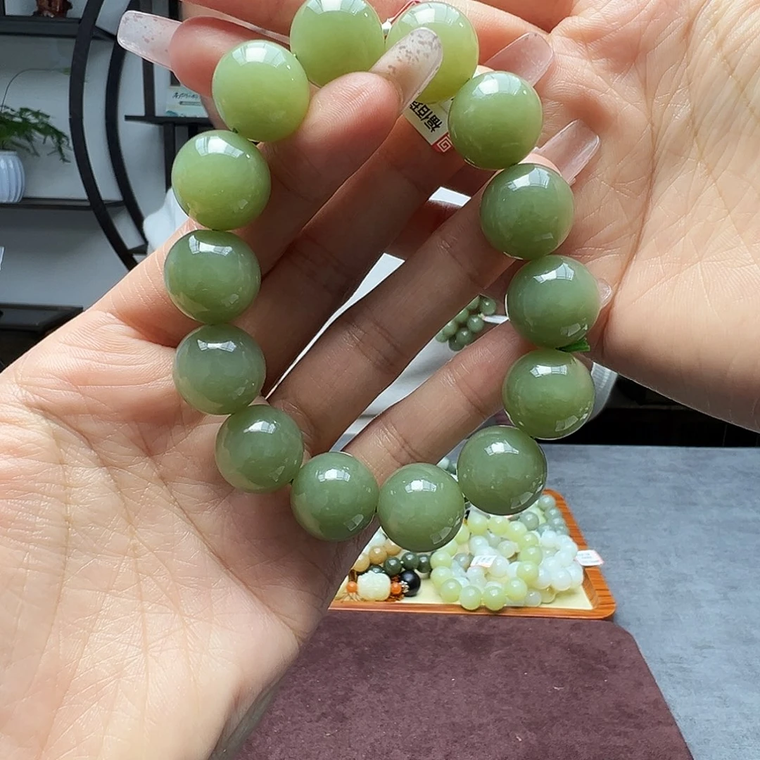 和田玉未镶嵌手链16黄口