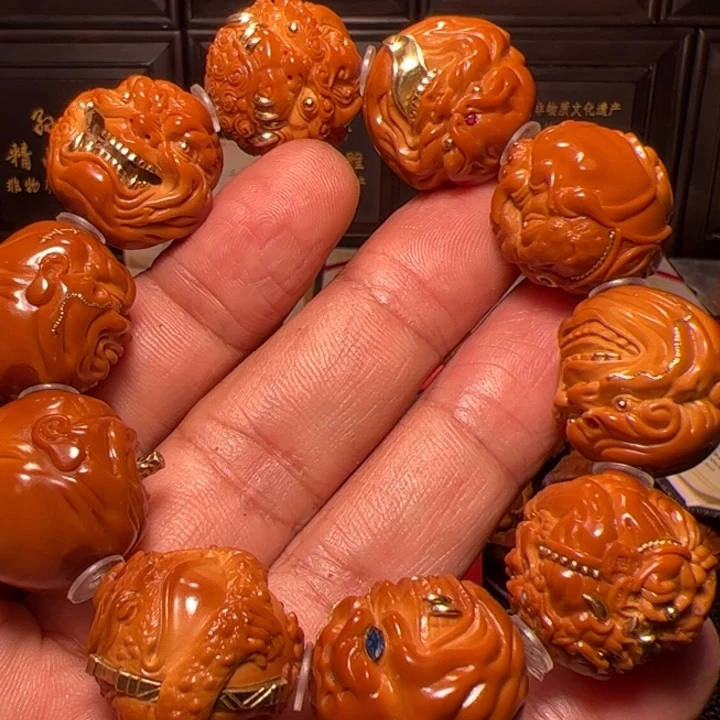 风***8手串橄榄核强行招财
