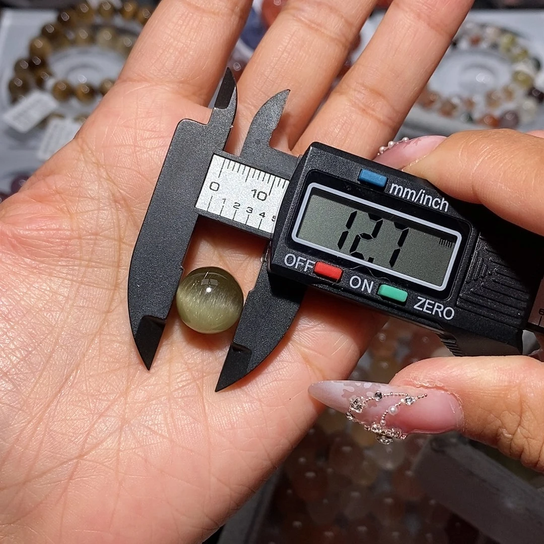 风***浪水晶未镶嵌手链绿猫眼兔毛