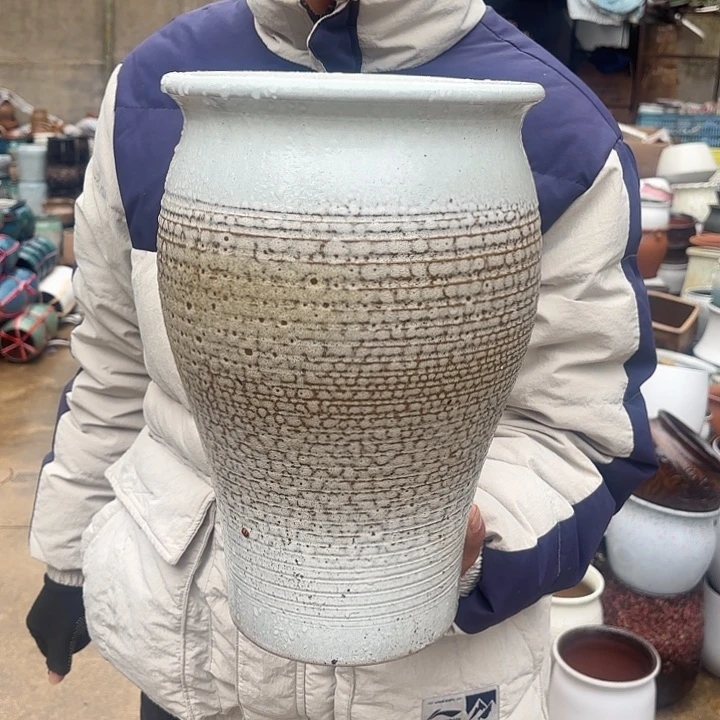 红陶复古泡泡口径20高度30