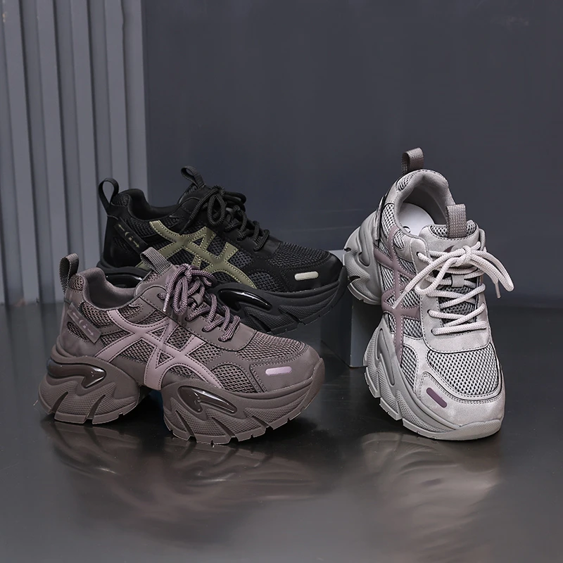 IG/IGE增高6CM2025秋季新款轻奢爆款休闲风百搭软底透气女鞋6825