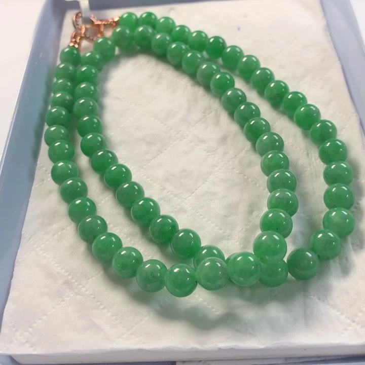 翡翠未镶嵌颈饰项链