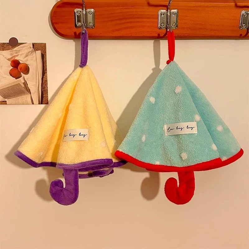 拍一发二小雨伞擦手毛巾加厚珊瑚绒卫生间吸水速干厨房抹布