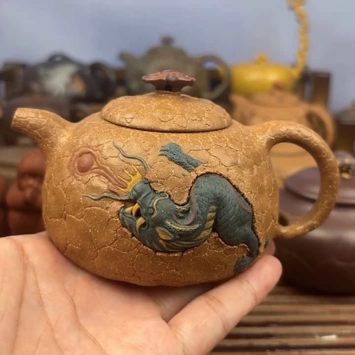 茶壶紫砂青龙供春老段泥原矿220c