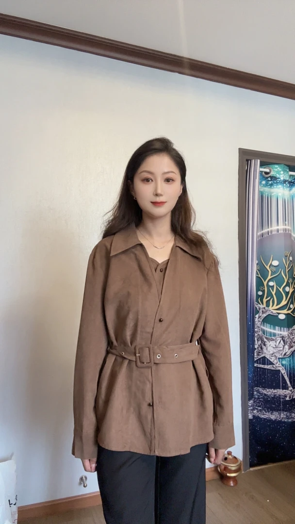 新款洋气复古假两件长袖衬衫女款时尚百搭气质显瘦上衣