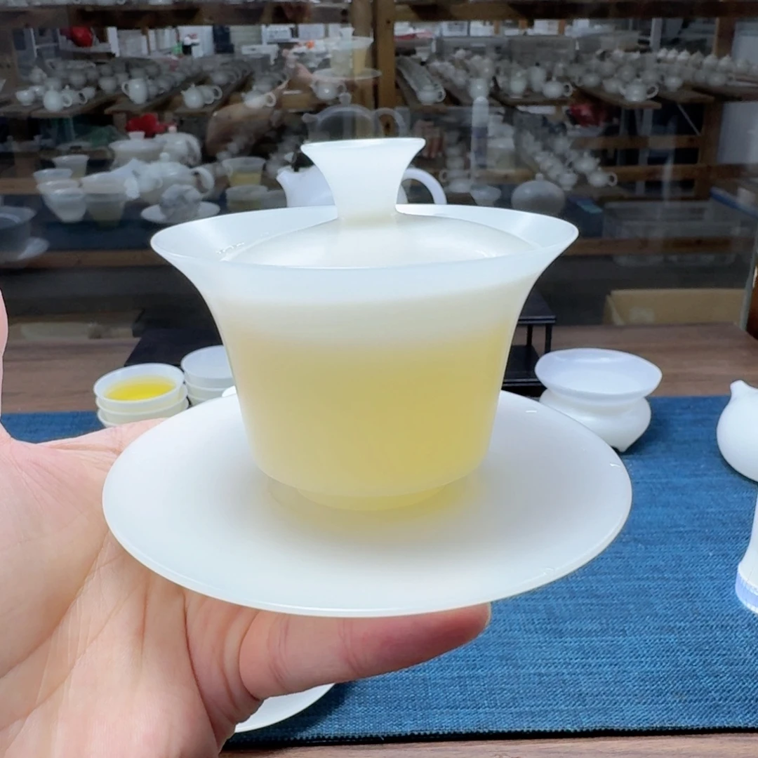 素烧薄胎璞玉冰种玉瓷
