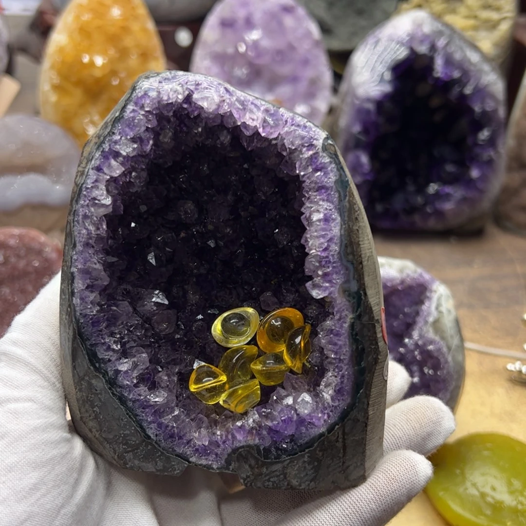 紫晶珠宝半成品未镶嵌窝深晶镇29