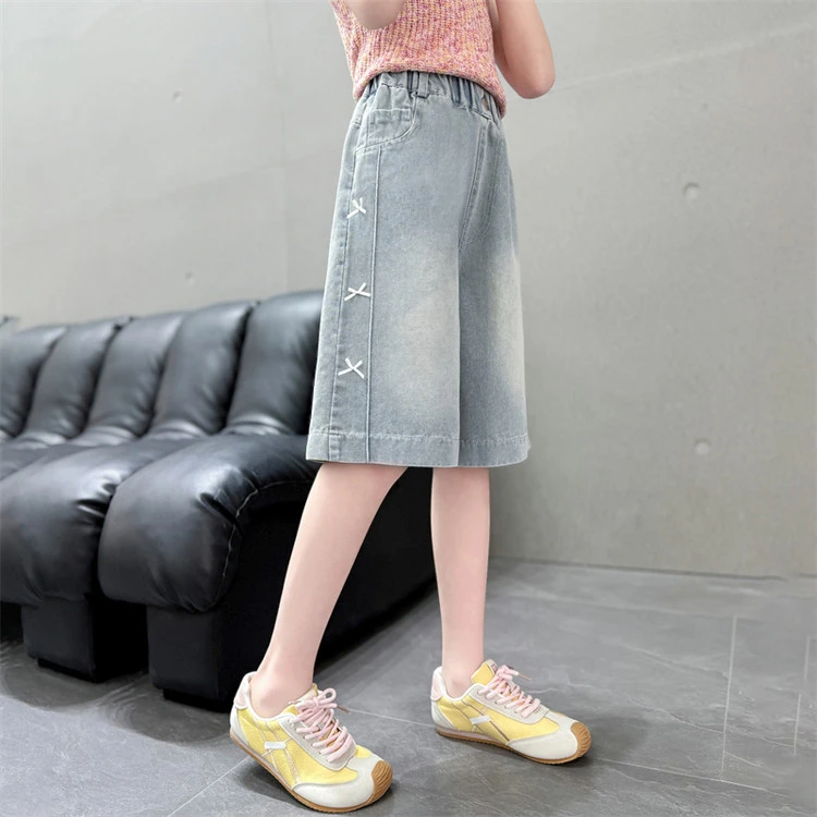 女童牛仔短裤外穿夏季2025新款洋气大童五分裤儿童夏天薄款裤子潮