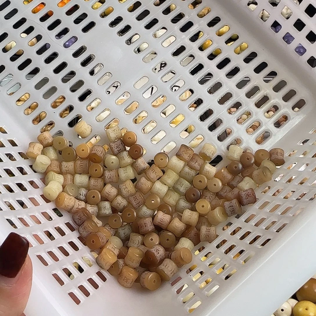 菩提根/象牙果手串卡9风化箴言竹节128颗