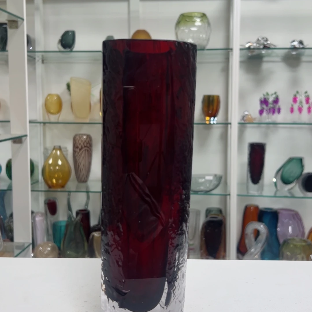 幻彩琉璃花器纯手工制品高度28