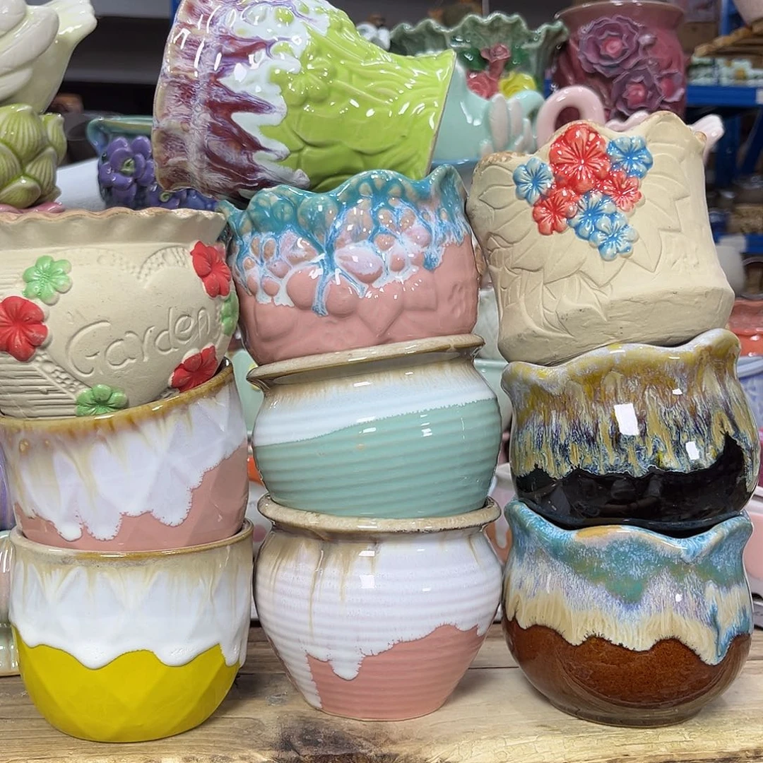 陶瓷陶瓷花盆特价上新口8-10厘米