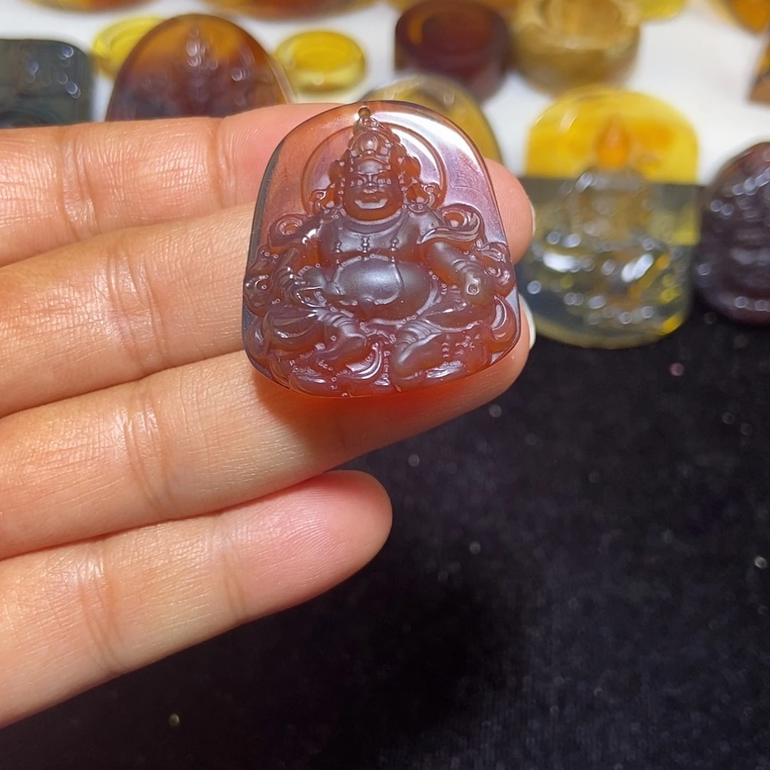 琥珀未镶嵌颈饰缅甸天然琥珀吊坠