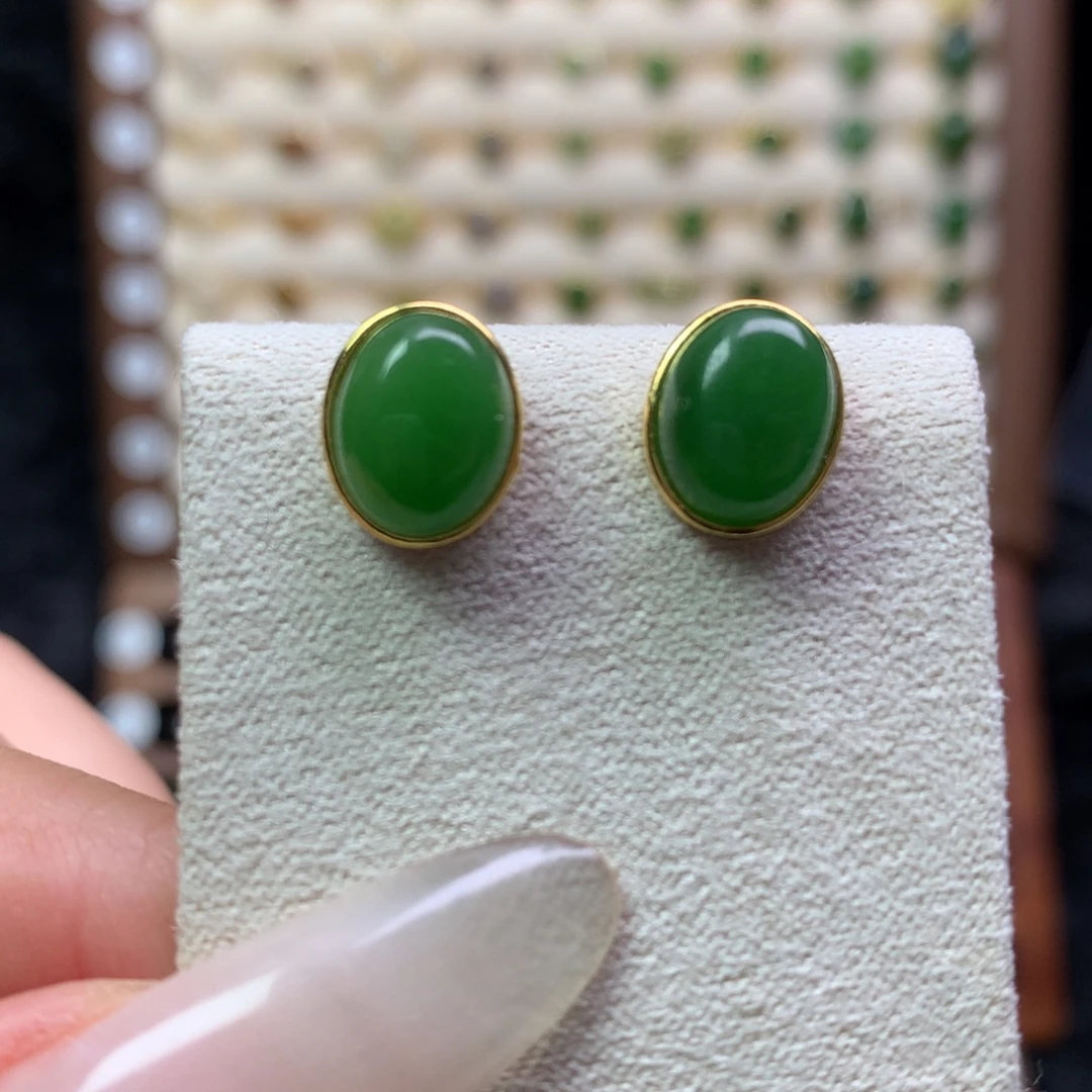 和田玉银S925镶嵌戒指