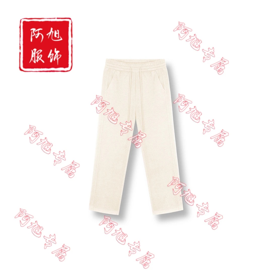 25绵羊毛醋酸秋冬新款时尚百搭加厚加绒米色休闲裤-1116（56312-1）