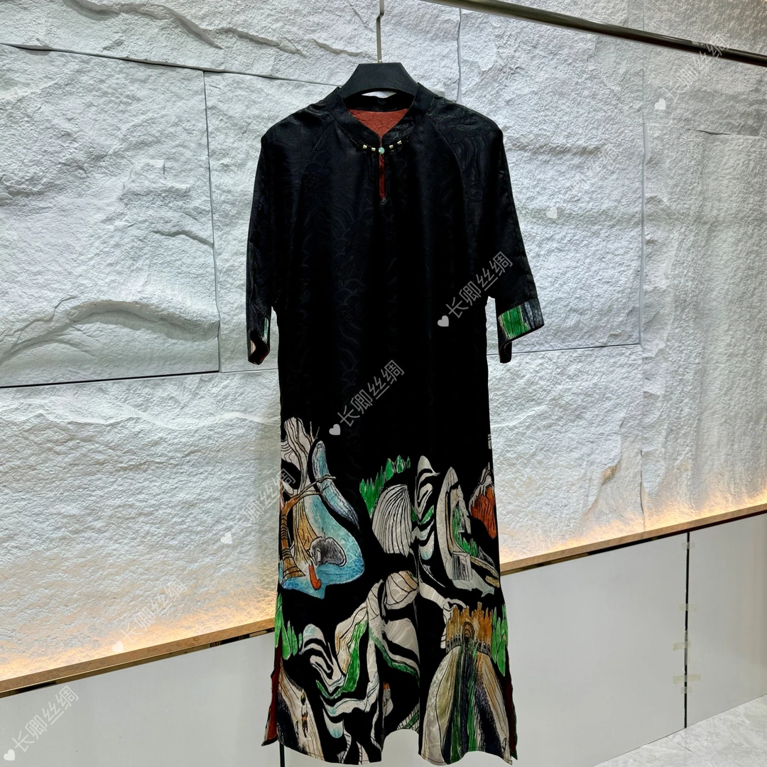 【粉丝福利】新中式复古中国风连衣裙印花 9002