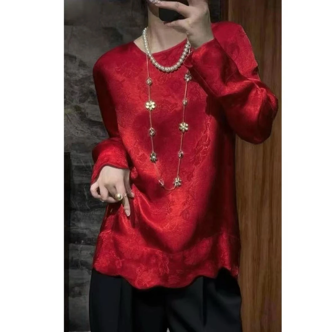 WYK 100%人丝~M胸106长66宽松垂感气质设计衬衣时尚 1680