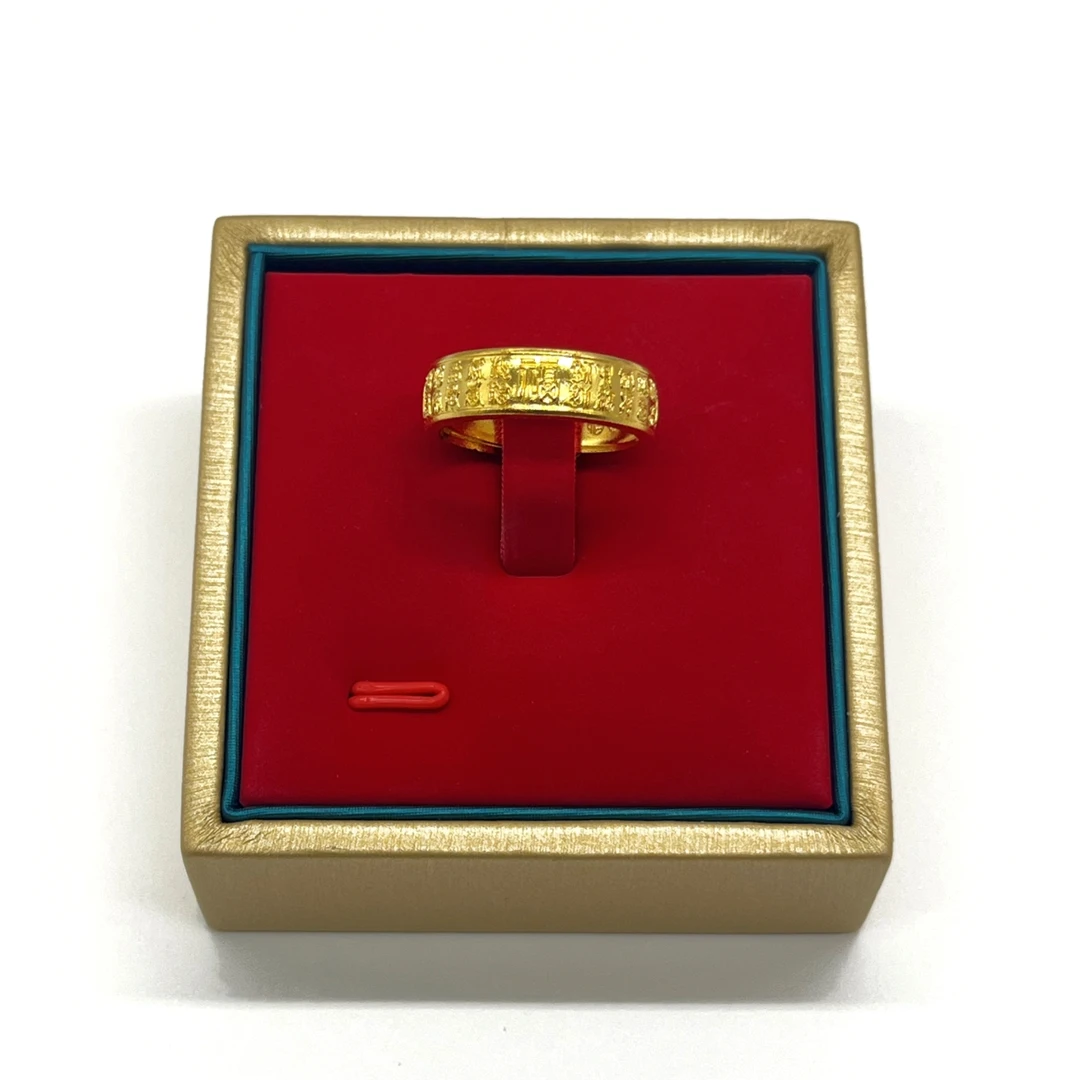 足银戒指 足银戒指-K6百福（小）开口戒指