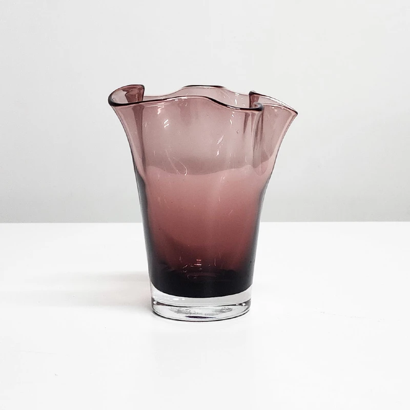 【高15cm】摩瑟DP【紫色羽毛球小号】HC花瓶摆件玻璃陶瓷花盆RS455