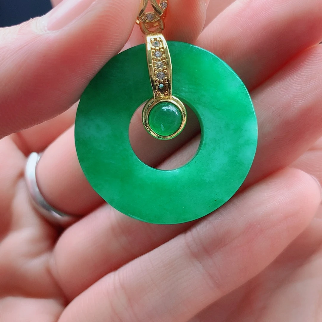 翡翠银S925镶嵌颈饰