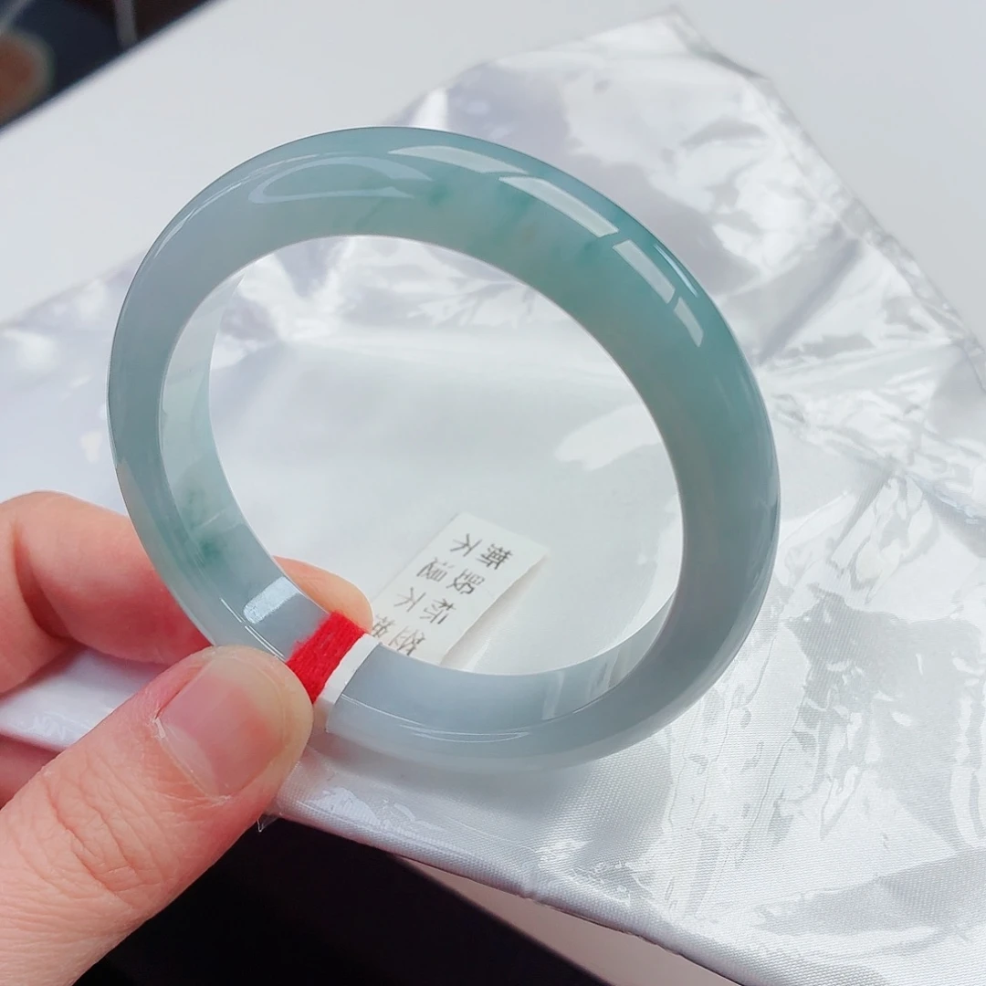 翡翠未镶嵌手镯14号-55圈口