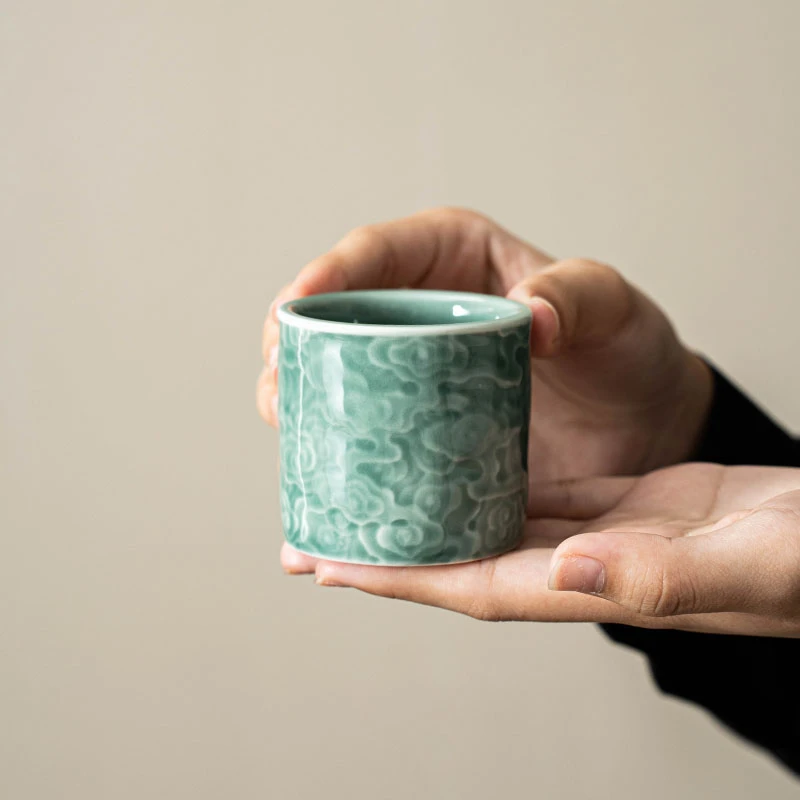 青瓷扳指杯1998复古家用