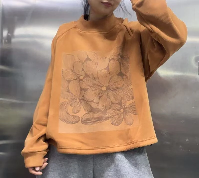 印花下摆抽绳百搭卫衣2416804