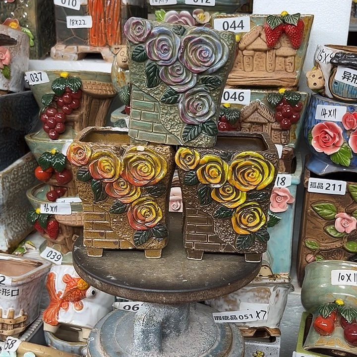 紫砂花盆粗陶材质多肉花盆