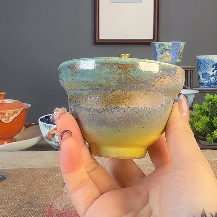 摆件景德柴烧多人茶杯