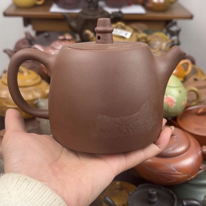 紫砂茶壶花泥紫砂