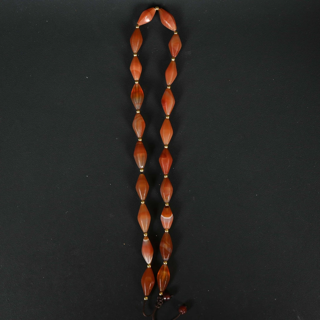 明代玛瑙棱形珠串/QD.06613/集萃斋