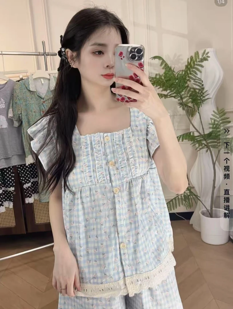 401#【品牌高奢睡衣，一件不留处理】小众设计轻奢家居服