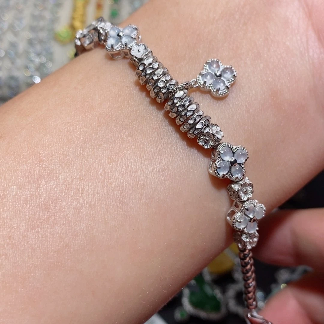 翡翠手链银S925镶嵌j k o o