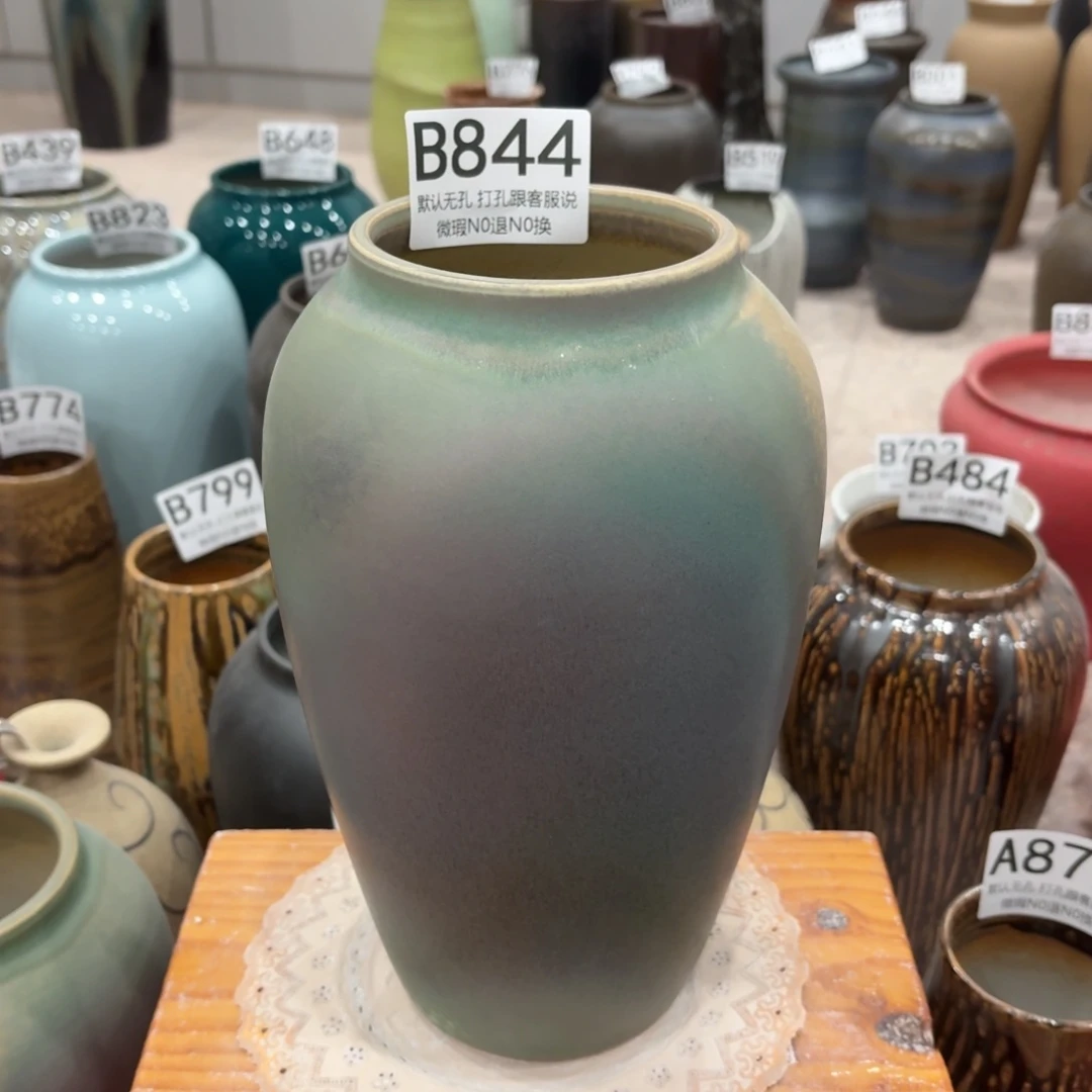 摆件瑕疵844 景德镇陶瓷花瓶高27口9.5