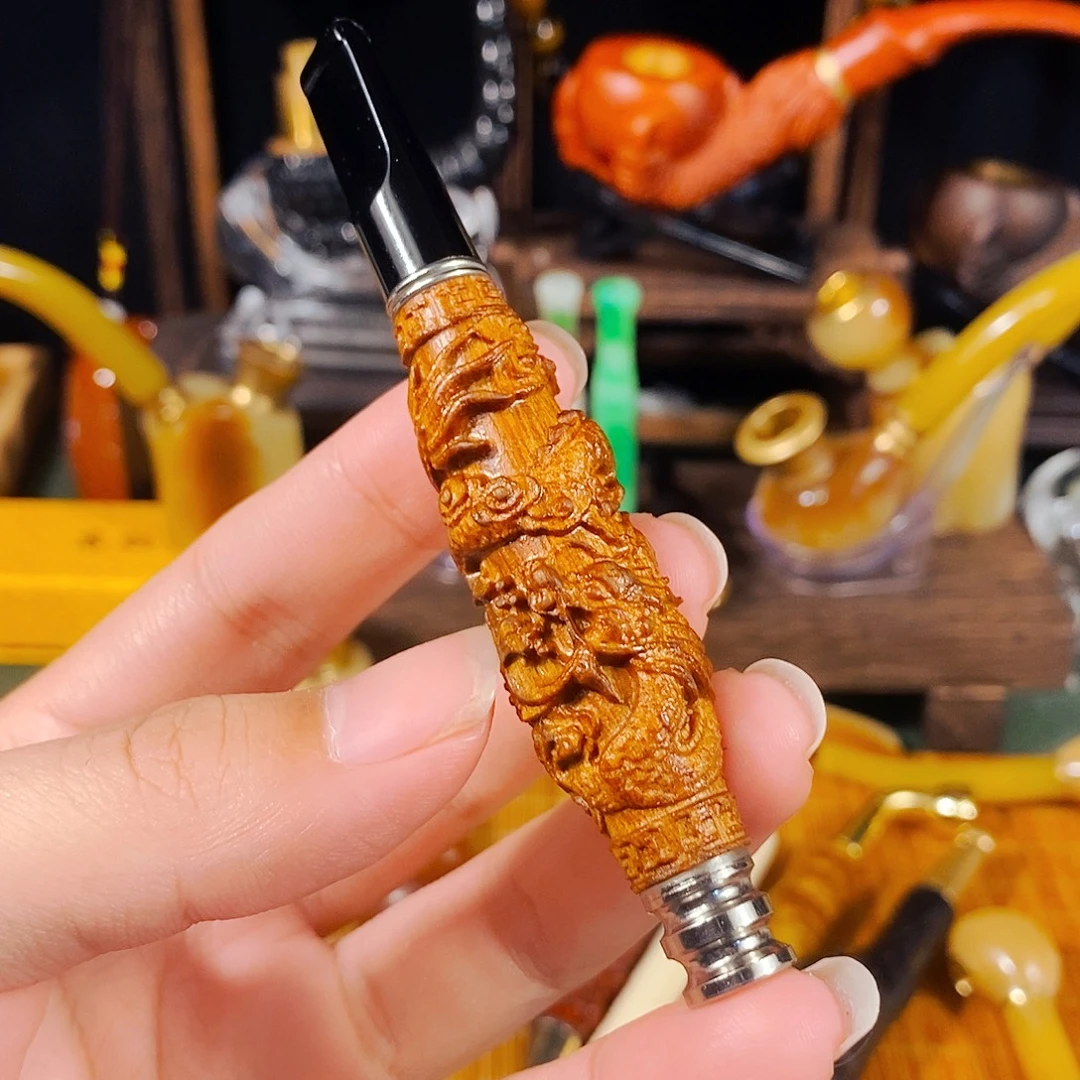 高端定制金丝楠烟嘴