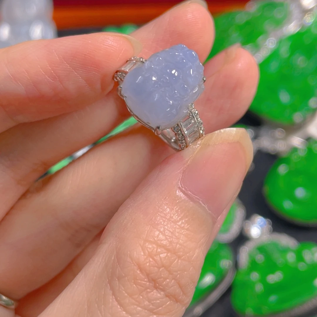 翡翠银S925镶嵌吊坠(不含链)