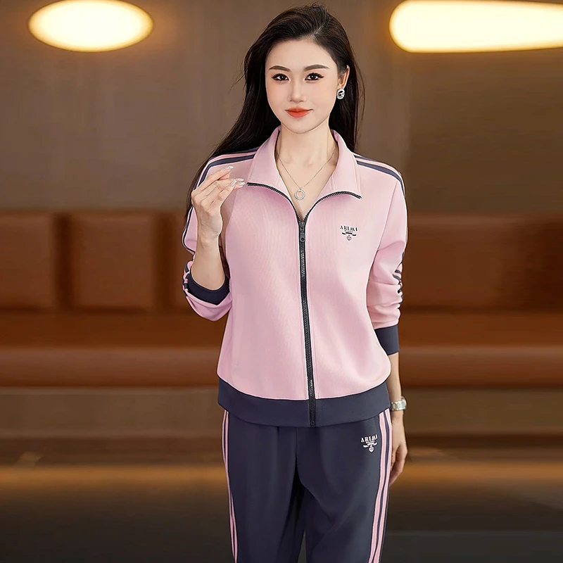 运动套装秋季新款韩版休闲洋气百搭开衫两件套长袖显瘦女士套装女