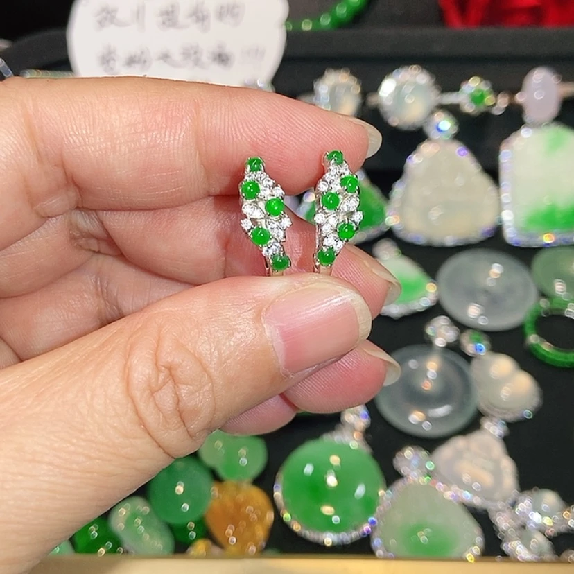 【闪购商品】未镶嵌翡翠耳饰天然翡翠