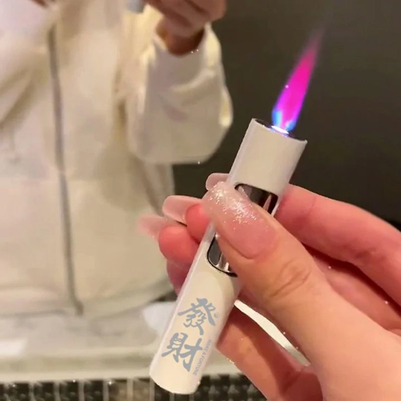 创意个性小巧便携防风打火机奇特耐用高档充气金属潮