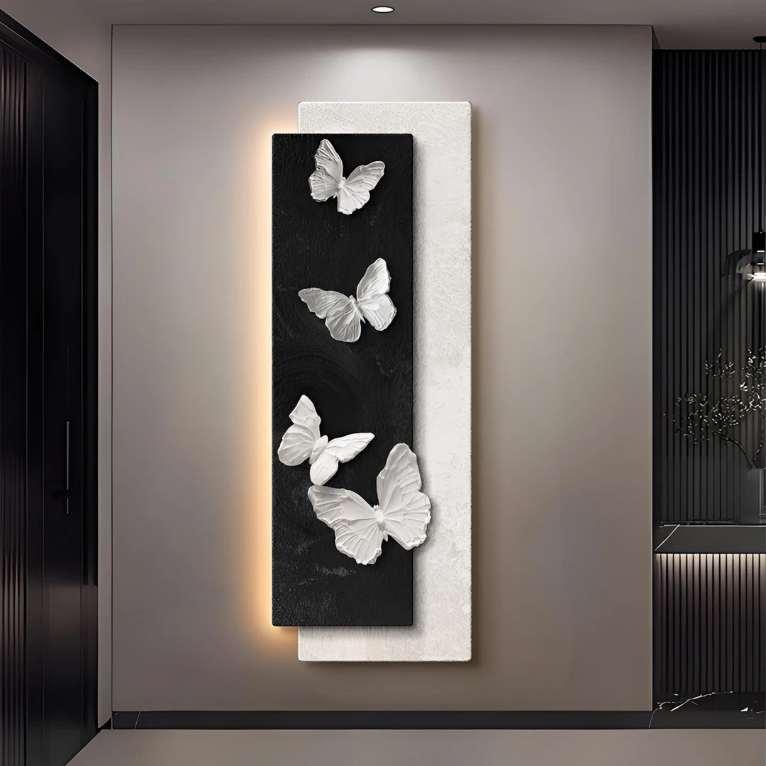 黑白玄关装饰画2025年新款现代轻奢走廊玄关挂画2025最新款高级感