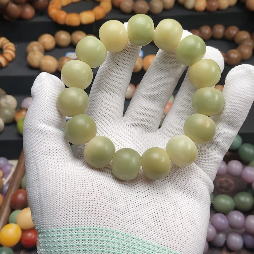 菩提根/象牙果吊坠18mm青苹果