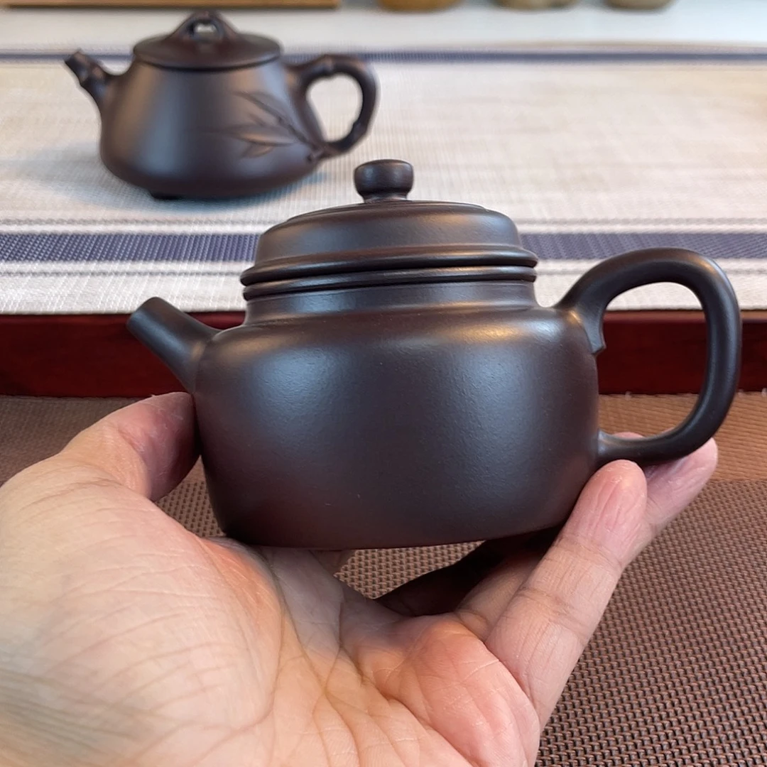 紫砂壶原矿老紫泥德钟180cc