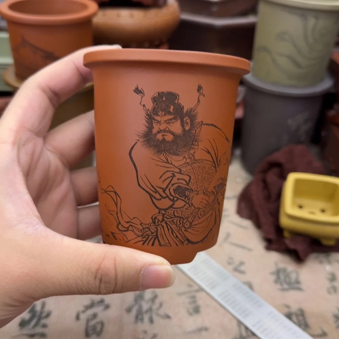 紫砂花盆宜兴紫砂正品6.5x9